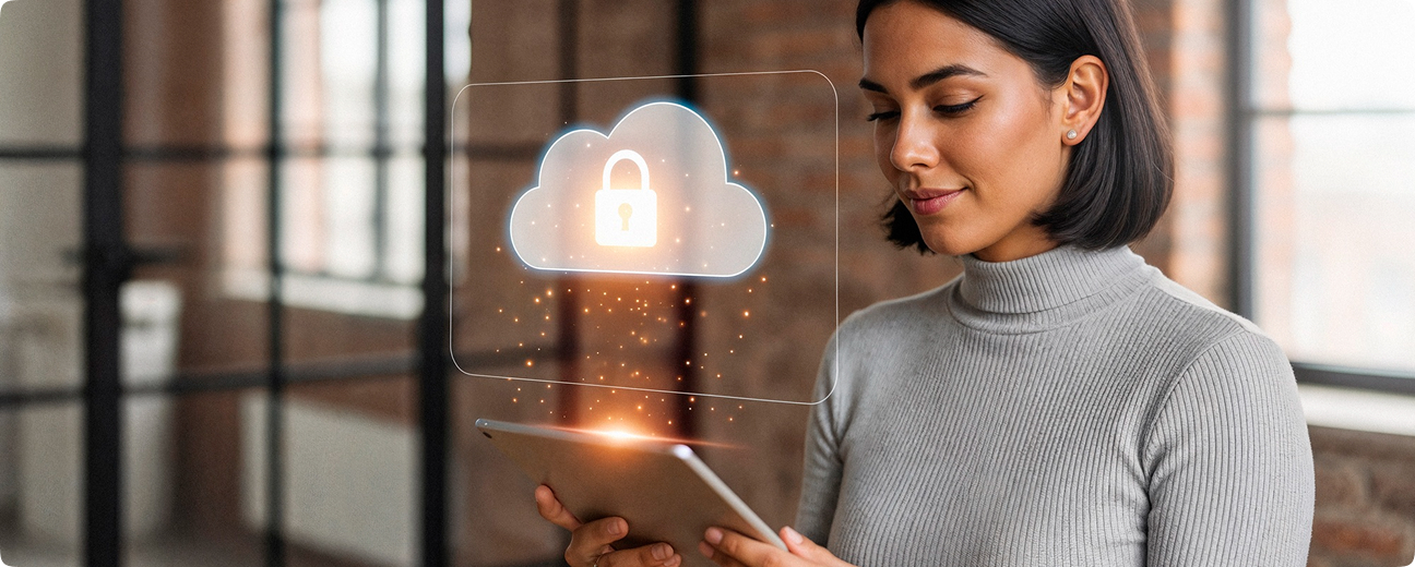 Mujer mirando una tableta